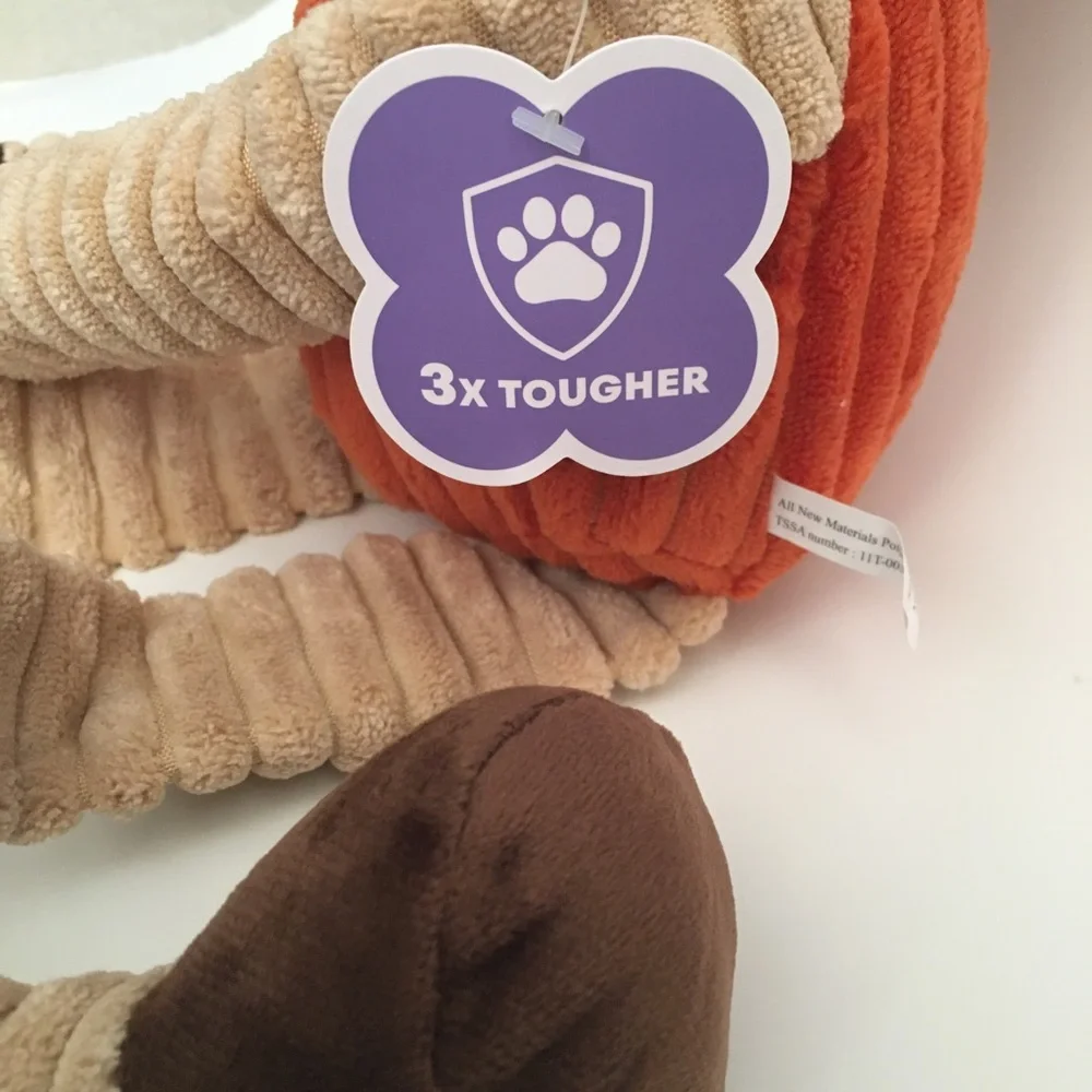 Dog Toy 24” Snuggler Long Limbs Pumpkin with Squeaker NEW | Patchwork Pets